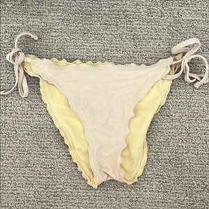 Yellow and Cream Bikini Bottom